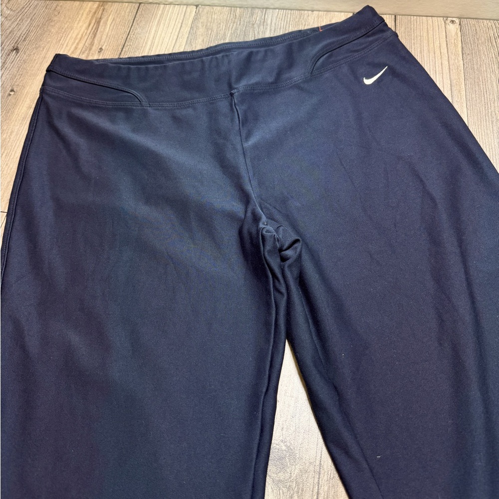 Nike Yoga Gym Pants Womens Small Black Dri-fit Wide Leg Straight Size Medium